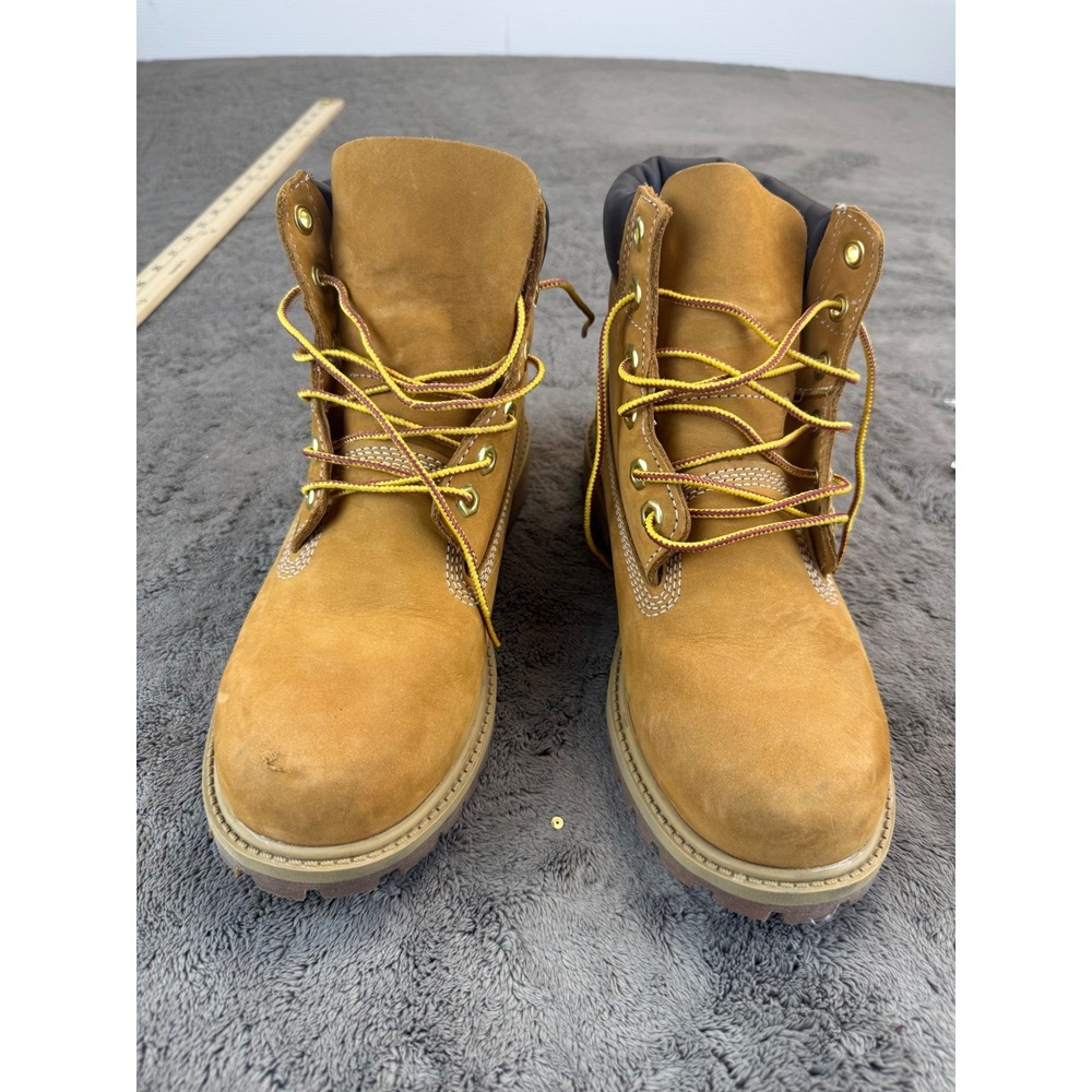 Timberland‎ 6 Inch Premium Waterproof Boots Wheat Nubuck 12909 Junior 6M